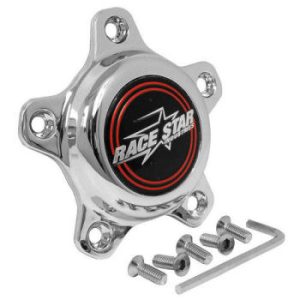 92 Drag Star 5 Lug Cap, Short Plastic Chrome   615-5096-1