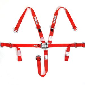 JR L & L 5PT HARNESS RED - 709019