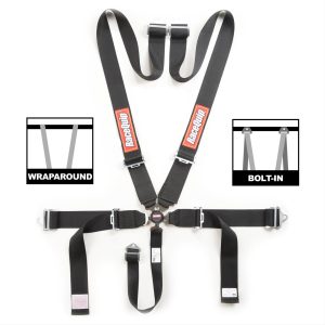 SFI CAMLOCK 5PT PD LAP SEAT BELTS BLK - 741001