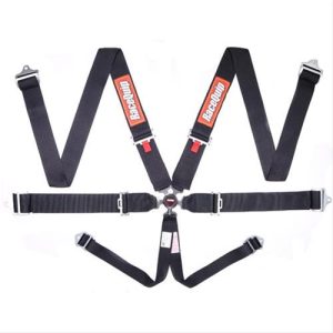 SFI CAMLOCK 6PT PD LAP SEAT BELTS BLK - 743003