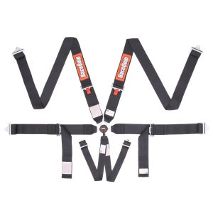 SFI CAMLOCK 6PT PU LAP SEAT BELTS BLK - 744004