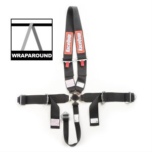 SFI CAMLOCK 5PT  DRAGSTER "U" BELTS BLK - 748008